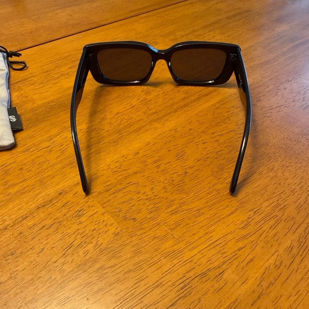 SOJOS Black Rectangle Women's Sunglasses